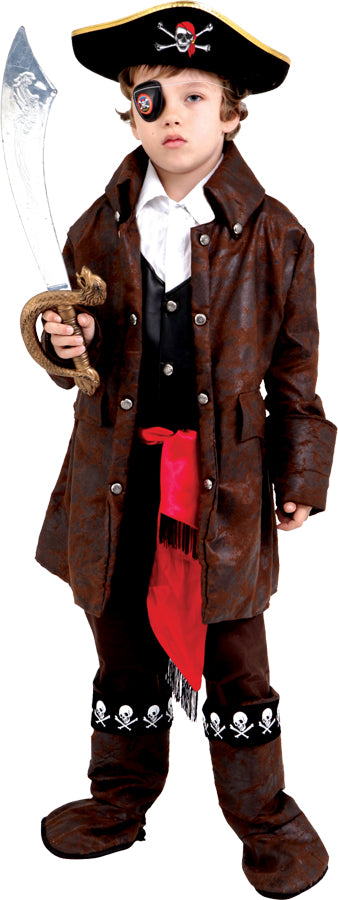 Carribean Boy Pirate Costume - Small - image 1