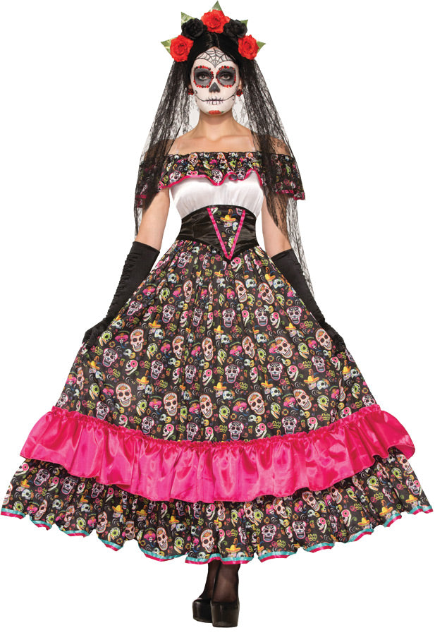Day Of Dead Spanish Lady - One Size 6-14 - image 1