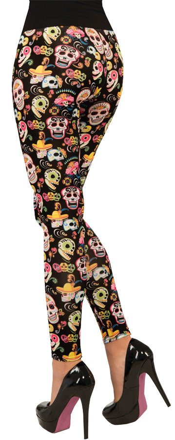 Day Of Dead Leggings - One Size Fits Most - image 1