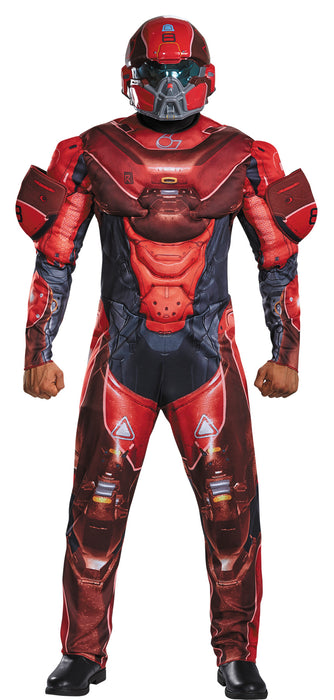 Red Spartan Warrior Muscle Costume
