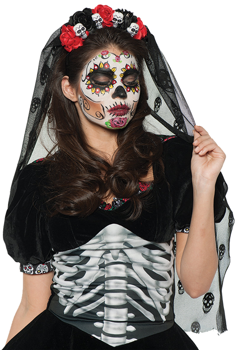 Day Of The Dead Mantilla Deluxe - image 1