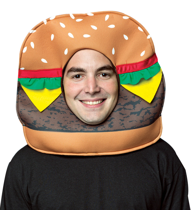 Cheeseburger Open Face Mask - One Size Fits Most - image 1