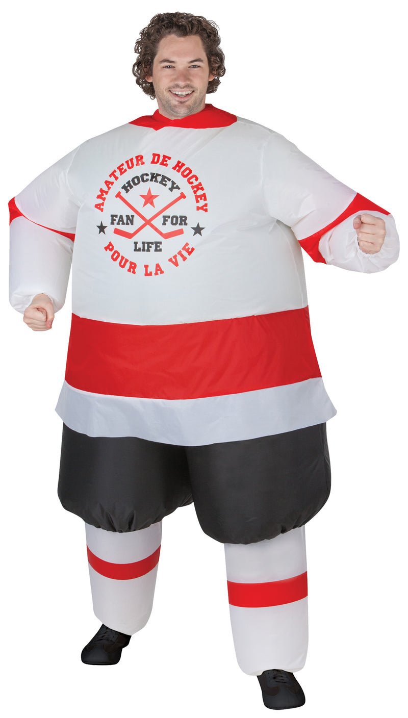 Inflatable Hockey Player Costume - Score Big at Every Party! 🏒🎈 - One Size Fits Most - image 1