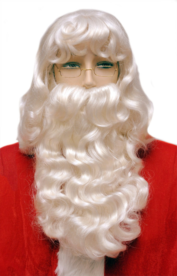 Santa Wig Beard Set Deluxe | Costume-shop.com - White - image 1