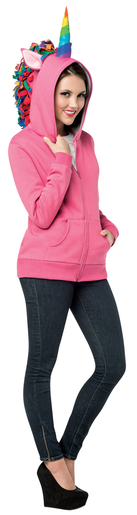 Playful Pink Unicorn Hoodie Costume - Medium - image 1