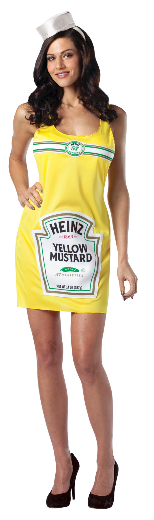 Heinz Mustard Bottle Dress Costume | Costume-Shop.com - One Size Up To 12 - image 1