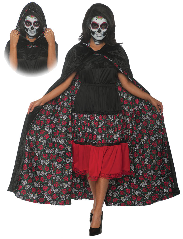 Dia De Los Muertos Cape - One Size Fits Most - image 1