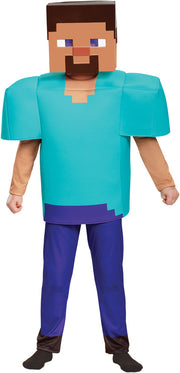 Deluxe Minecraft Steve Costume | Costume-Shop.com - BOYS 7-8 - image 2