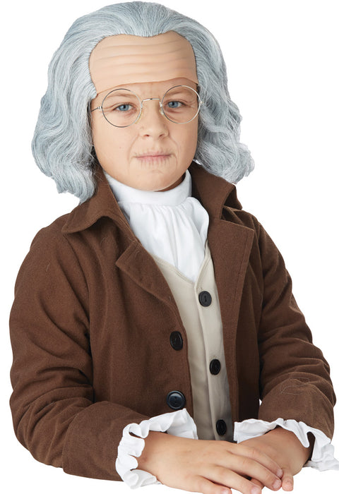 Benjamin Franklin Costume Wig for Kids