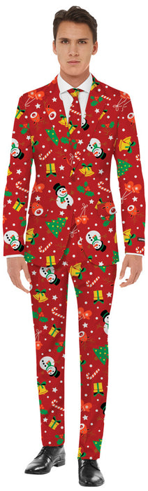 Deluxe Festive Red Christmas Suit