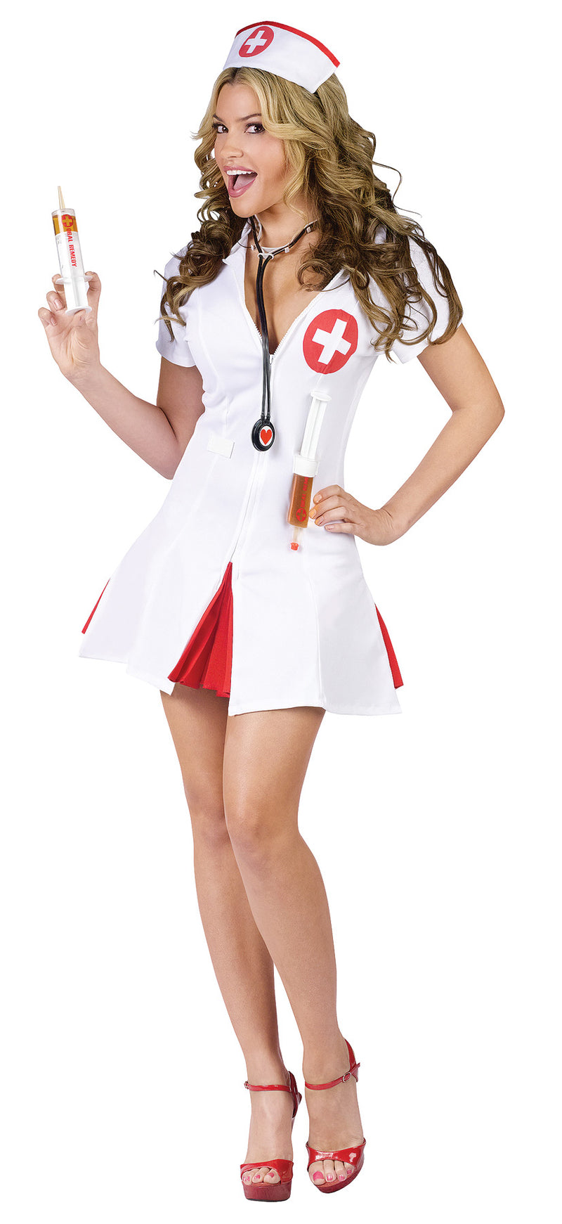 Nurse Say Ahhh Costume - Administer Fun with a Dose of Flair! 💉👩‍⚕️ - Adult S/M (2 - 8) - image 1