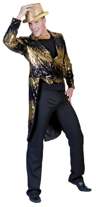 Gold Glitter Tailcoat Jacket | Costume-shop.com