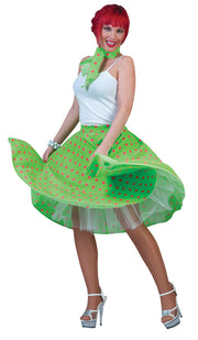 Sock Hop Skirt Adult - Black/White - image 1