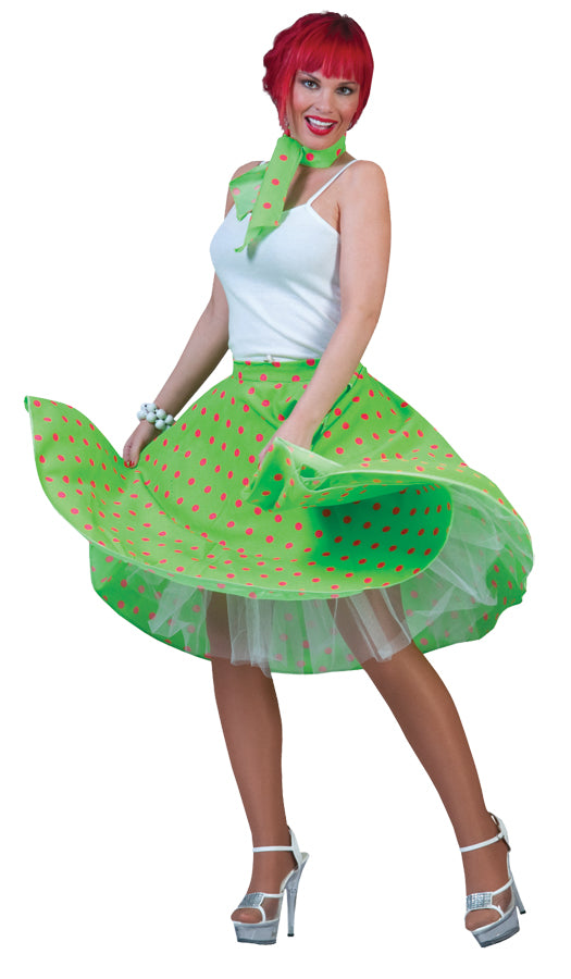 Sock Hop Skirt Adult - Black/White - image 1
