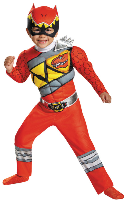 Boy's Red Ranger Muscle Costume - Dino Charge