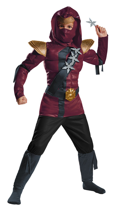Red Fire Ninja Muscle Costume