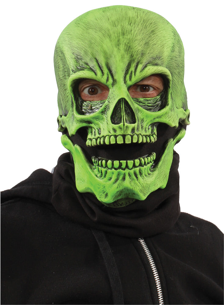 Sock Skull Mask Uv Green | Costume-shop.com - image 1