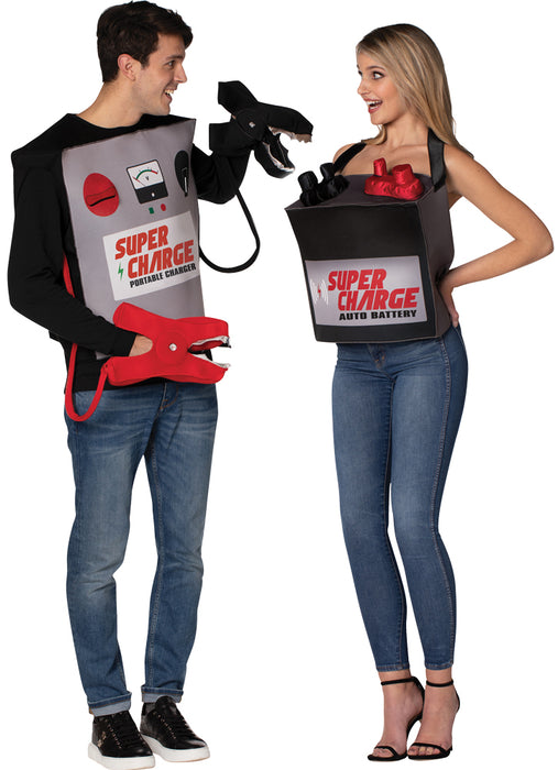 Battery & Jumper Cables Couple  | Costume-Shop.com