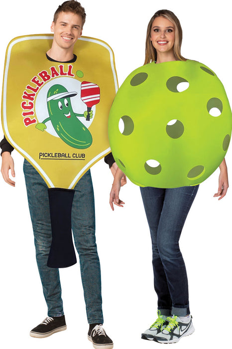 Pickle Ball Paddle and Ball Couple Costume