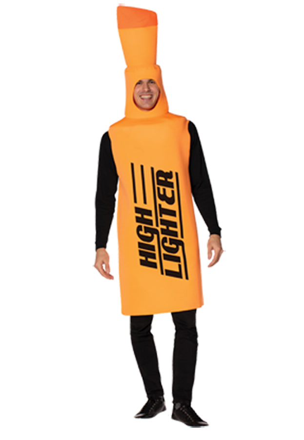 Vibrant Highlighter Adult Costume - Pink - image 1