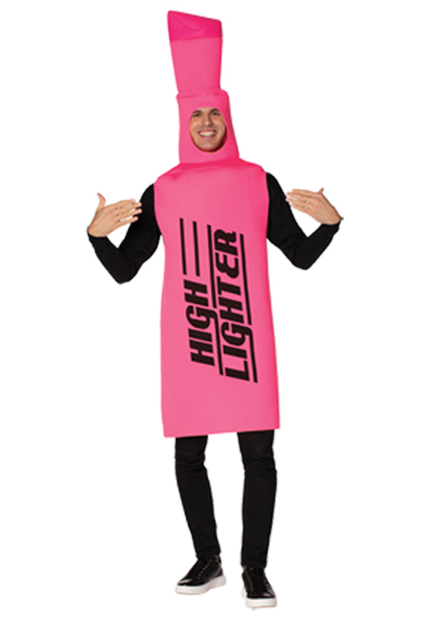 Vibrant Highlighter Adult Costume - Pink - image 2