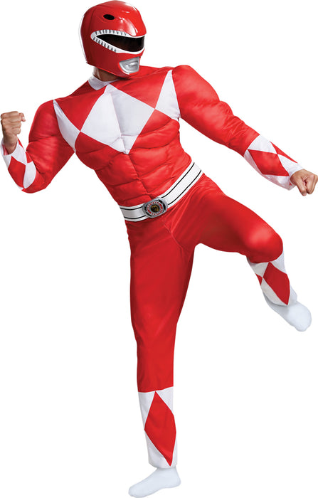 Red Ranger Classic Muscle Costume - Mighty Morphin