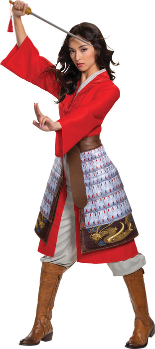Mulan Hero Red Dress Deluxe Costume