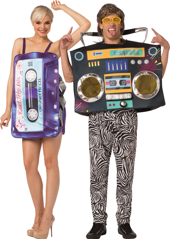 Mix Tape & Boom Box Couple's Costume | Costume-Shop.com