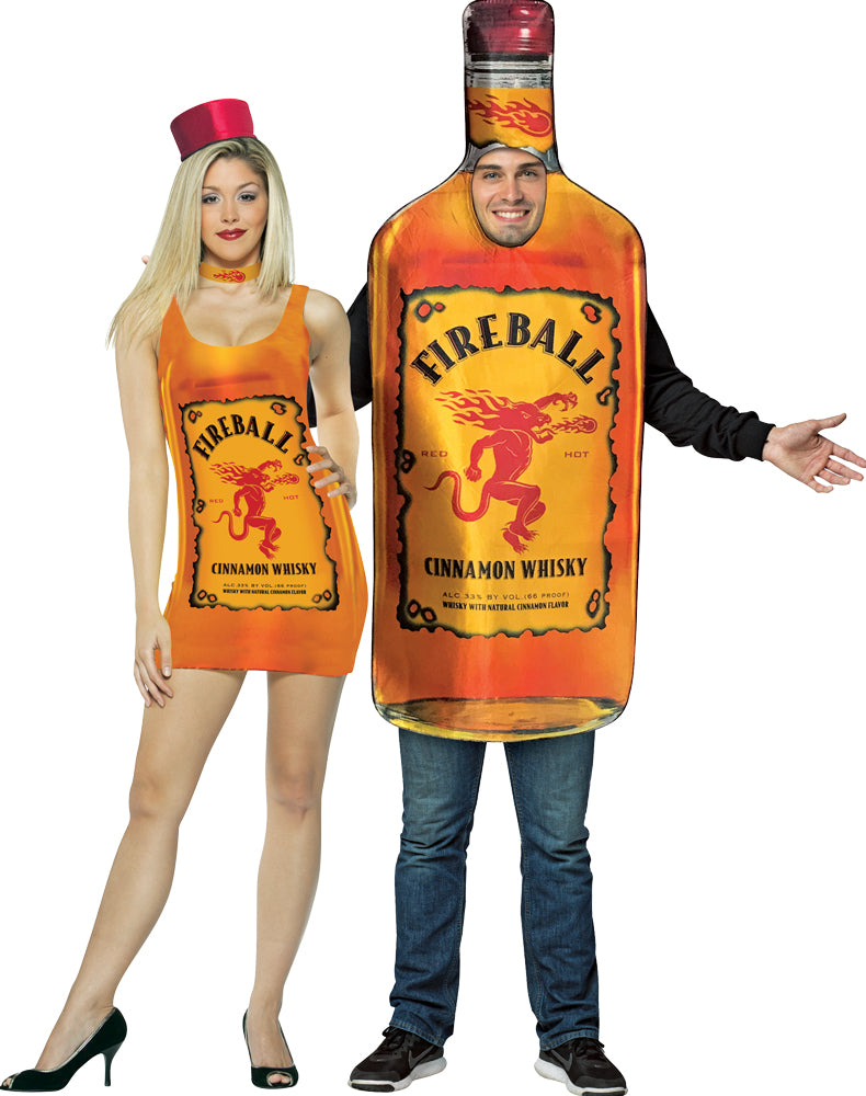 Fireball Bottle & Mini Bottle Couples Costume | Costume-Shop.com
