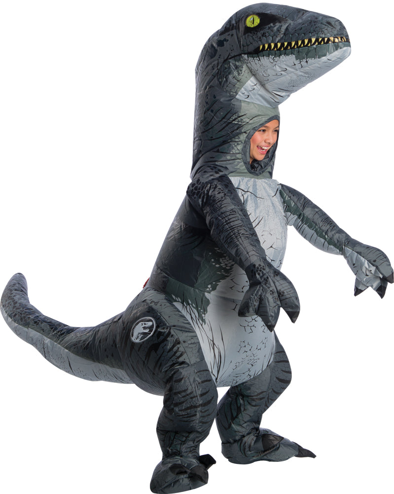 Inflatable Blue Dinosaur Costume with Sound | Costume-Shop.com - image 1