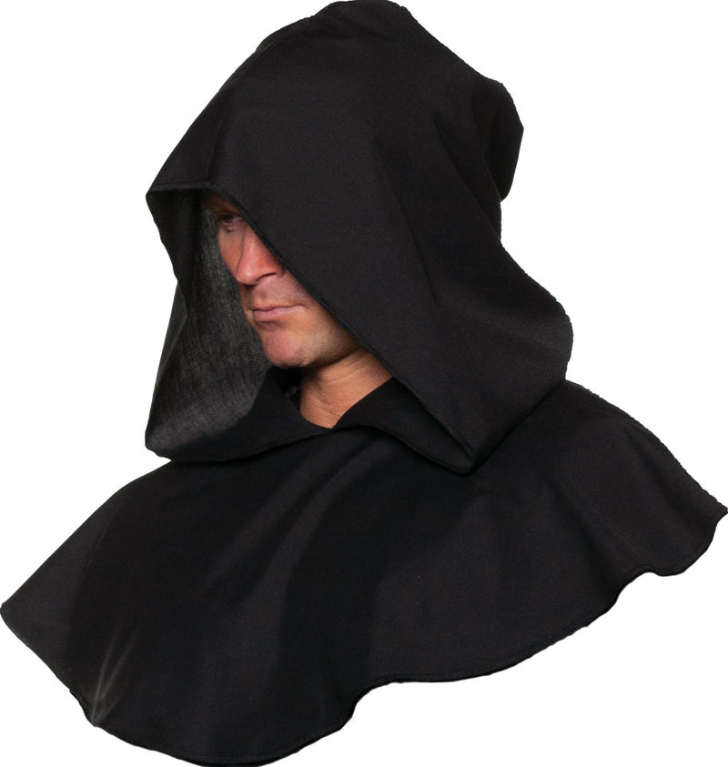 Adult Monk Hood Costume - Black - image 1