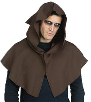 Adult Hooded Capelet - Brown - image 1