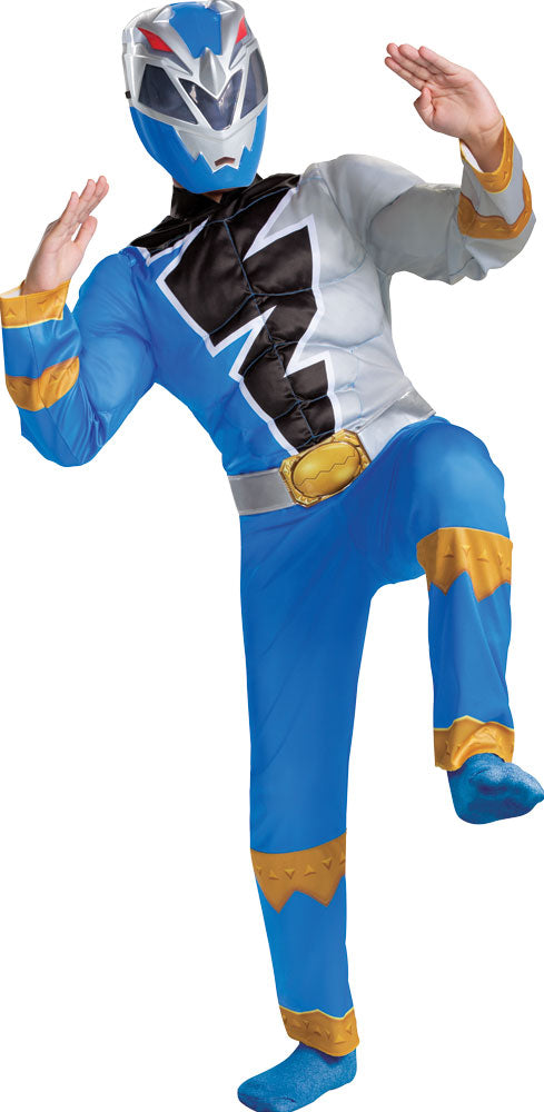 Blue Ranger Dino Fury Muscle Child | Costume-Shop.com - BOYS 10-12 - image 1