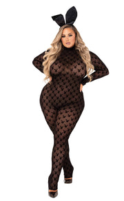 Playboy Bunny Sheer Bodysuit Costume - Subtle Seduction Meets Iconic Charm! 🐰💫 - Black / XS - image 3