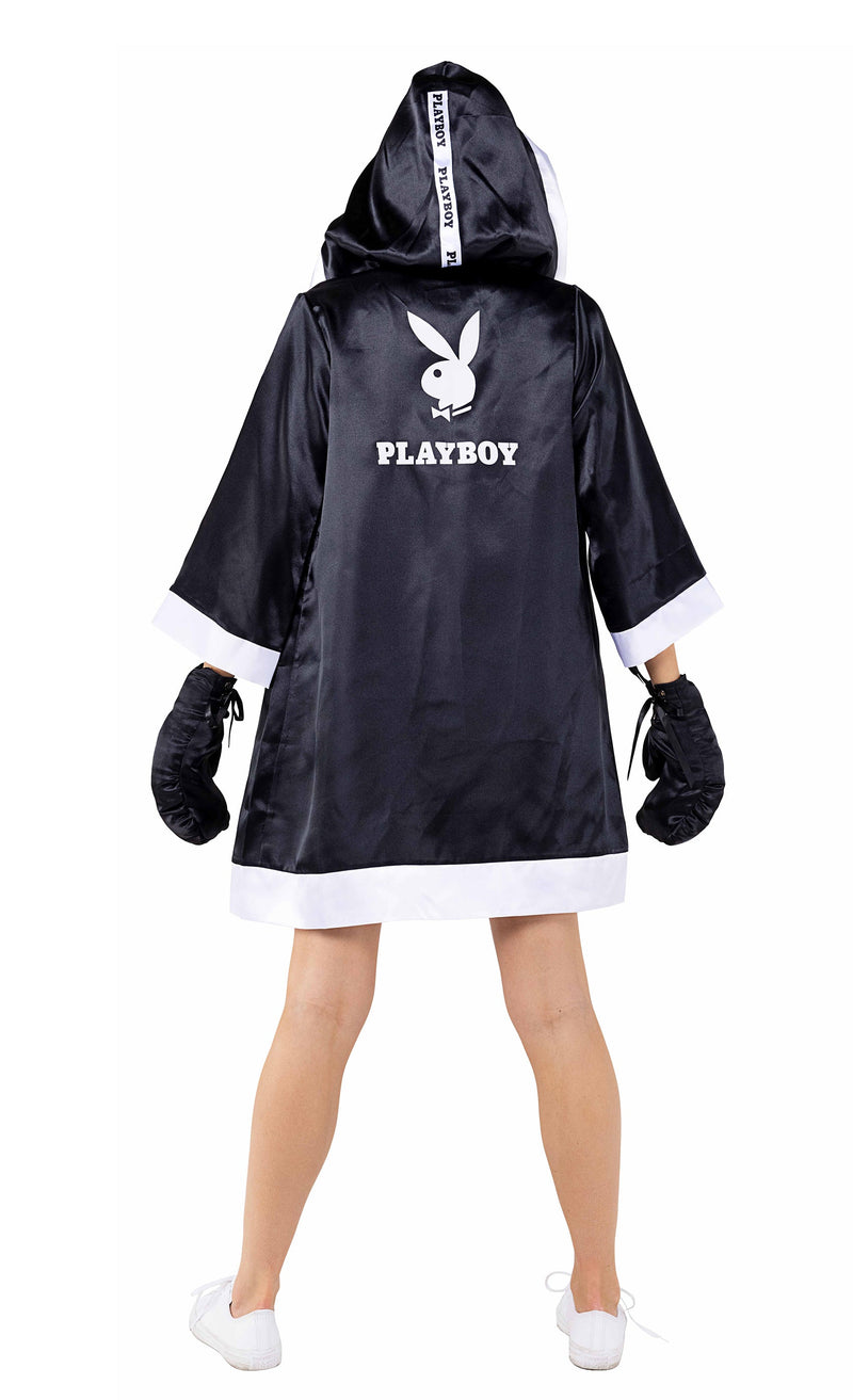 Playboy Knock-Out Boxer Costume - Float Like a Butterfly, Sting with Style! 🥊🐰 - Black/White/Gold / S - image 3