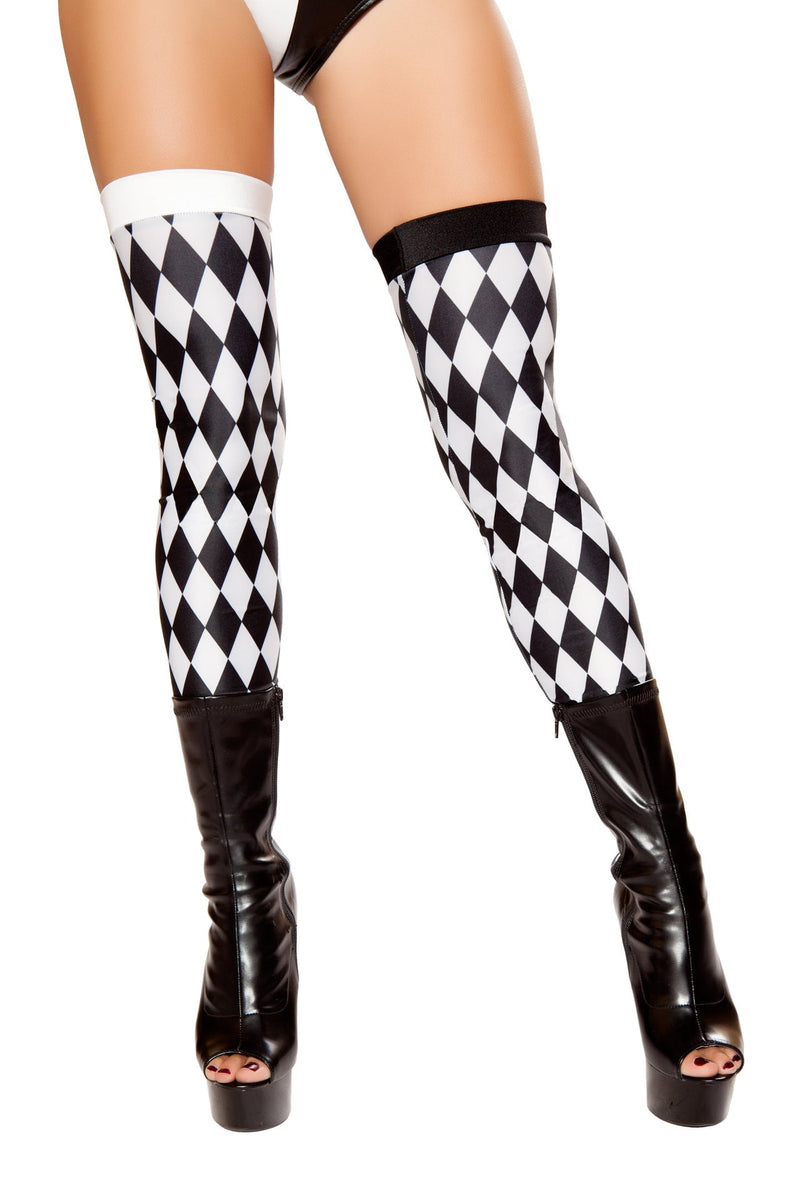 Jester Leggings | Costume-Shop.com - Black/White / O/S - image 1