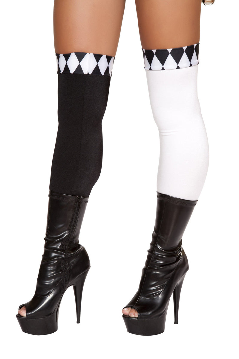 Wicked Jester Stockings | Costume-Shop.com - Black/White / O/S - image 1