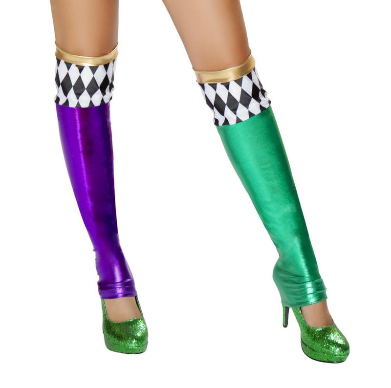 Green Purple Jester Stockings - image 1