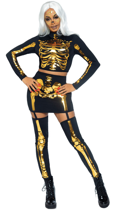 Golden Skeleton Costume - Dazzle in the Dark! 💀✨