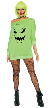 Spooky Green Jersey Dress | Costume-Shop.com - XLARGE - image 1
