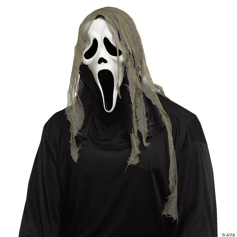 Adult Ghost Face Crypt Creature Gauze Mask | Costume-shop.com - image 1