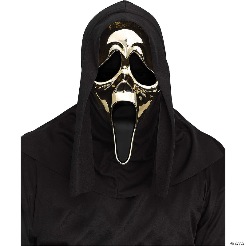 Adult Ghost Face Golden Metallic Mask | Costume-shop.com