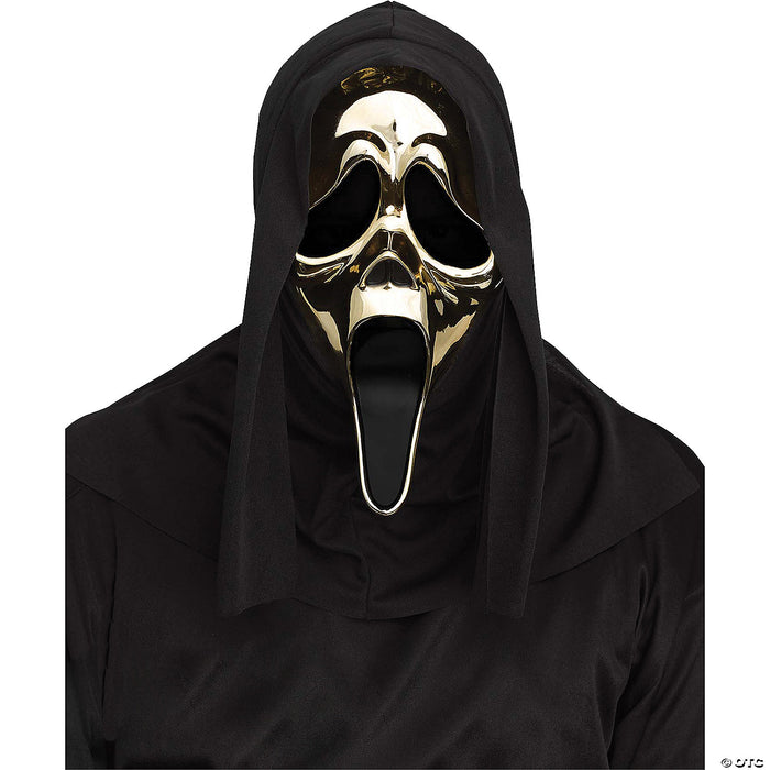 Adult Ghost Face® Golden Metallic Mask