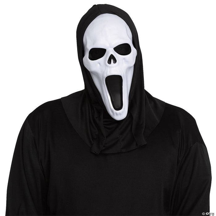Adult Ghost Mask with Black Shroud