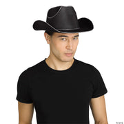 Light-Up Black Cowboy Hat | Costume-shop.com - BLACK - image 1