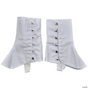 Adult 9" White Vinyl Spats - LARGE - image 1