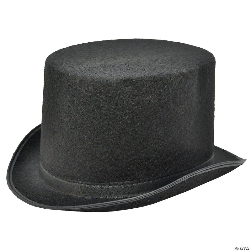 Adult Black Felt Top Hat - LARGE - image 2