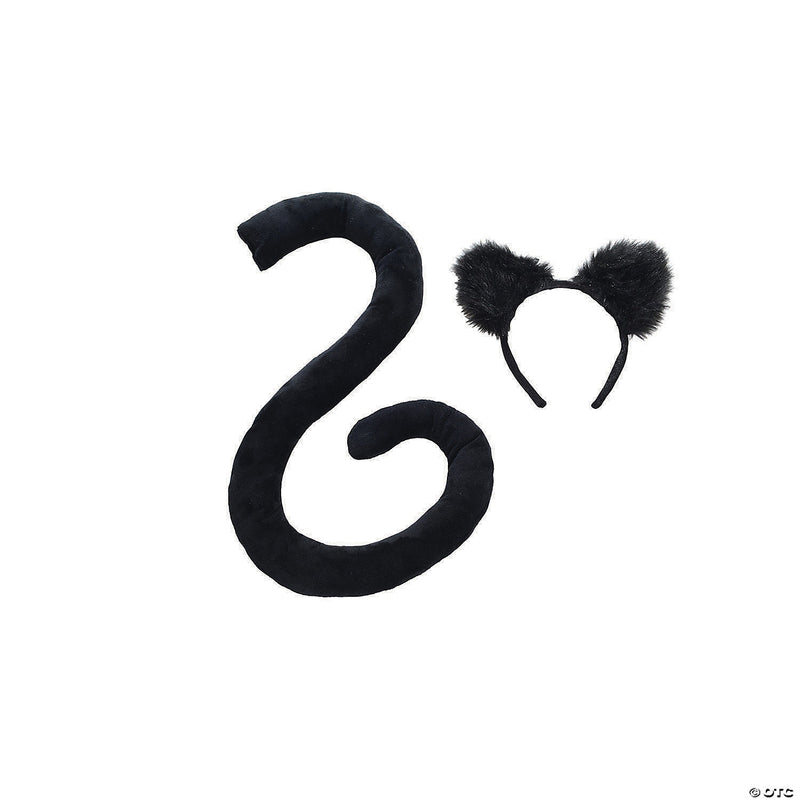Adult Black Tail & Ears Set - image 1
