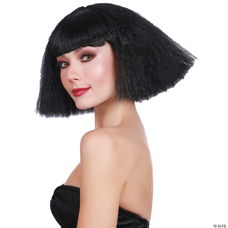 Adult Crimped Wedge Bob Wig - image 1