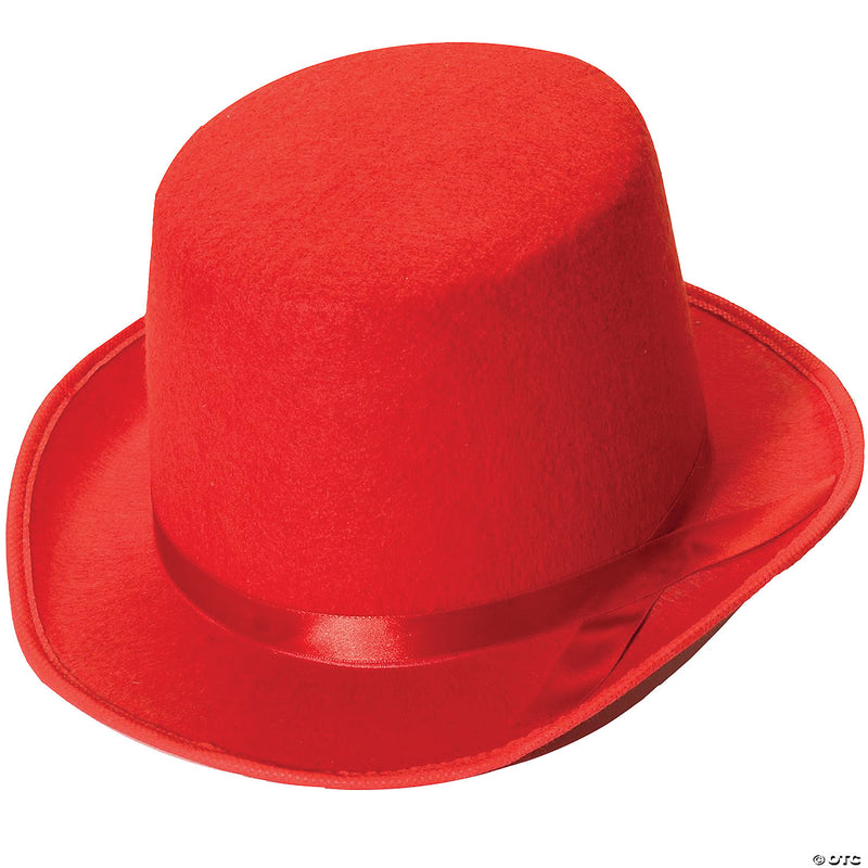 Classic Felt Top Hat - RED - image 1